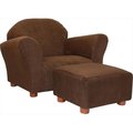 Fantasy Furniture Fantasy Furniture CR38 Fantasy Furniture Roundy Chair Microsuede Brown with ottoman CR38